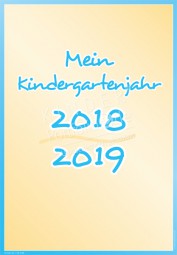 Mein Kindergartenjahr 2018 - 2019 - Portfoliovorlage