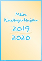 Mein Kindergartenjahr 2019 - 2020 - Portfoliovorlage